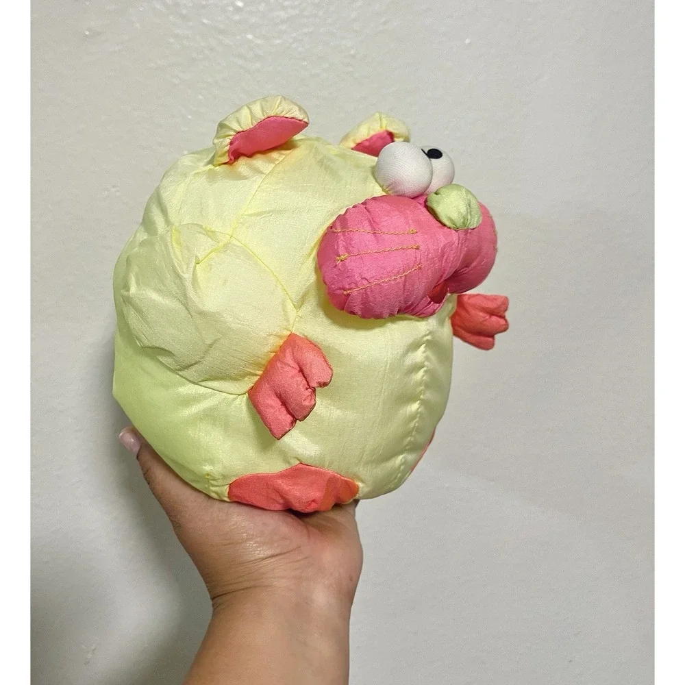 Vintage Playskool Awesome Toss 'Ems Yellow Cat Plush Stuff‎ Animal Toy 10